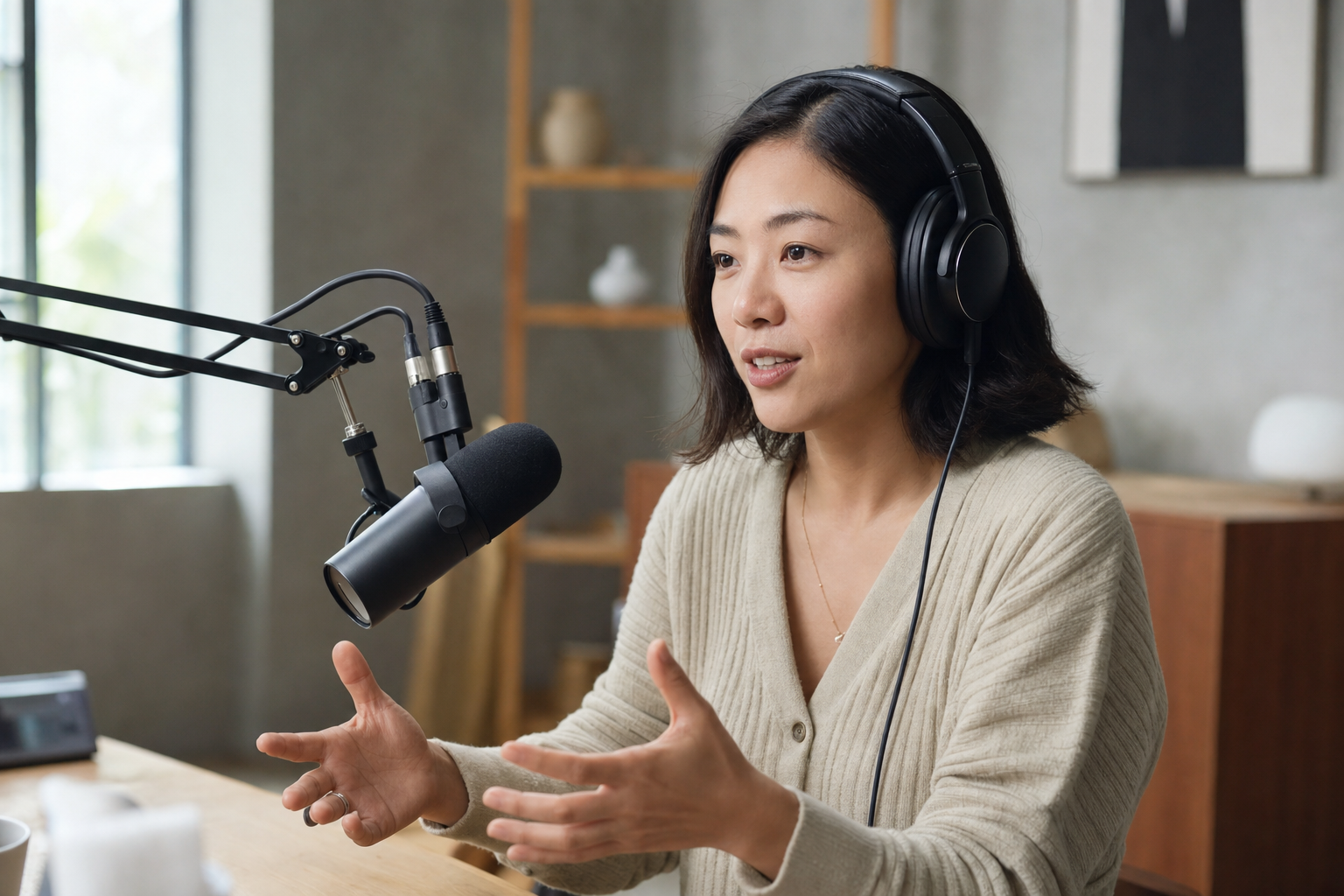 Person recording speech for accent conversion